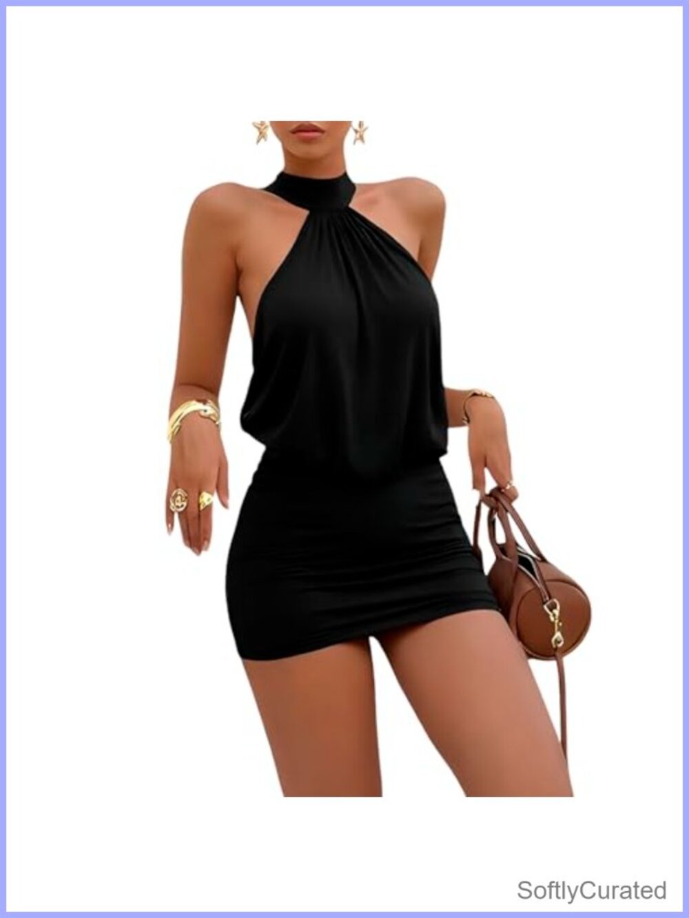 Halter Backless Bodycon Mini Dress Sleeveless Club Party Cocktail